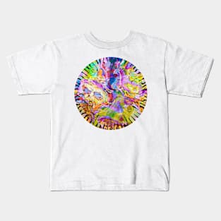 Crazy Colorful Chaos Abstract Expressionism Fine Art Kids T-Shirt